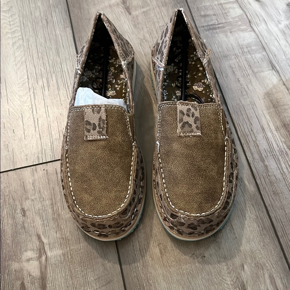 Very G Brown Leopard Slip-On Shoes NWT
